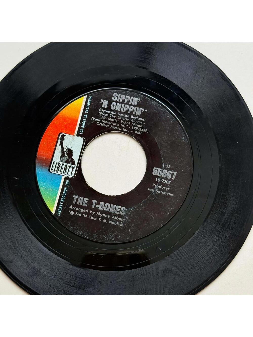 The T-Bones - Moment of Softness/Sippin' 'N Chippin 45rpm VG+ R9